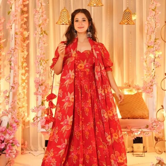 Silk Printed Salwar Suit - Picture 11 of 13